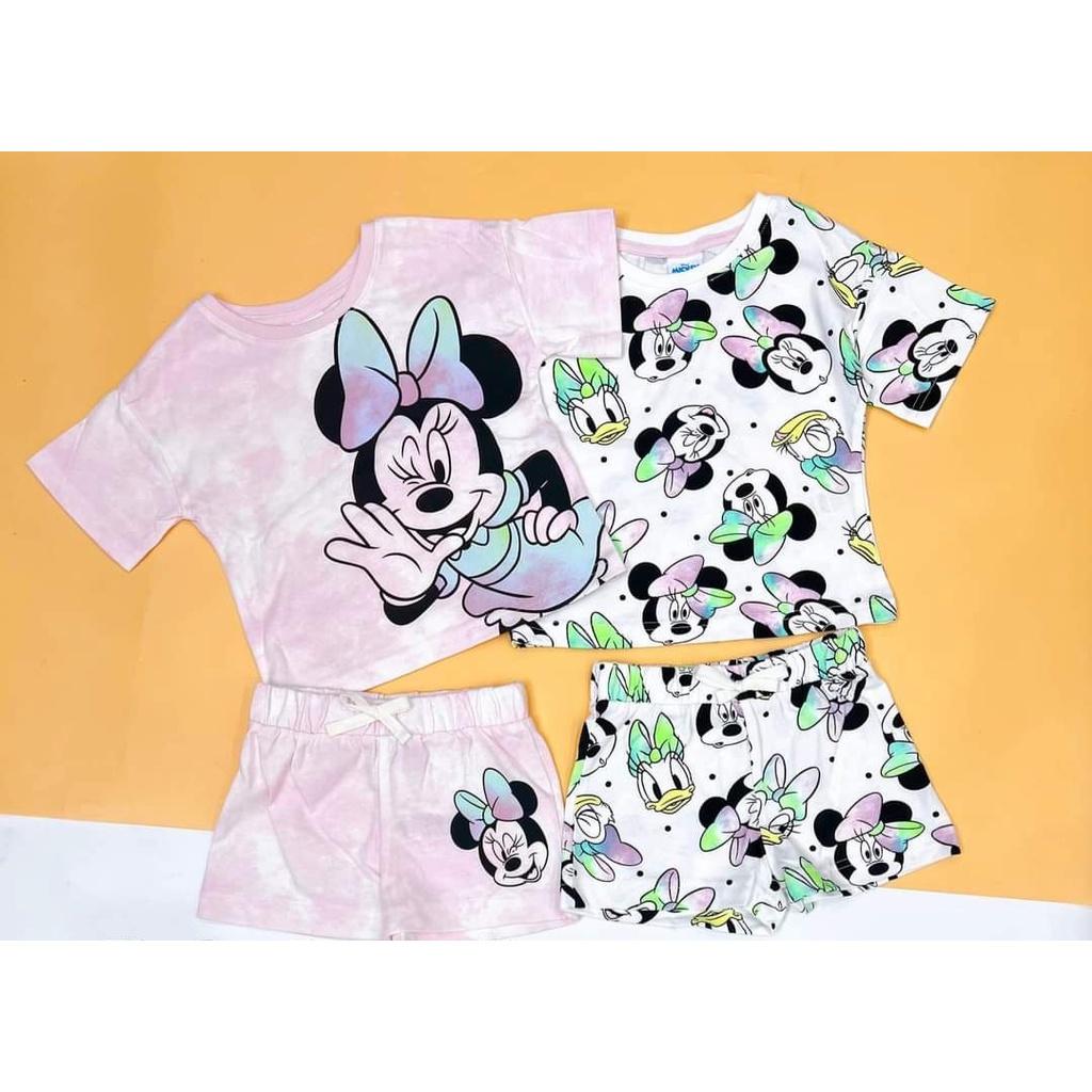 (Hàng auth) set 2 bộ mickey bé gái cao cấp săn sale Matalan sz 1-6Y