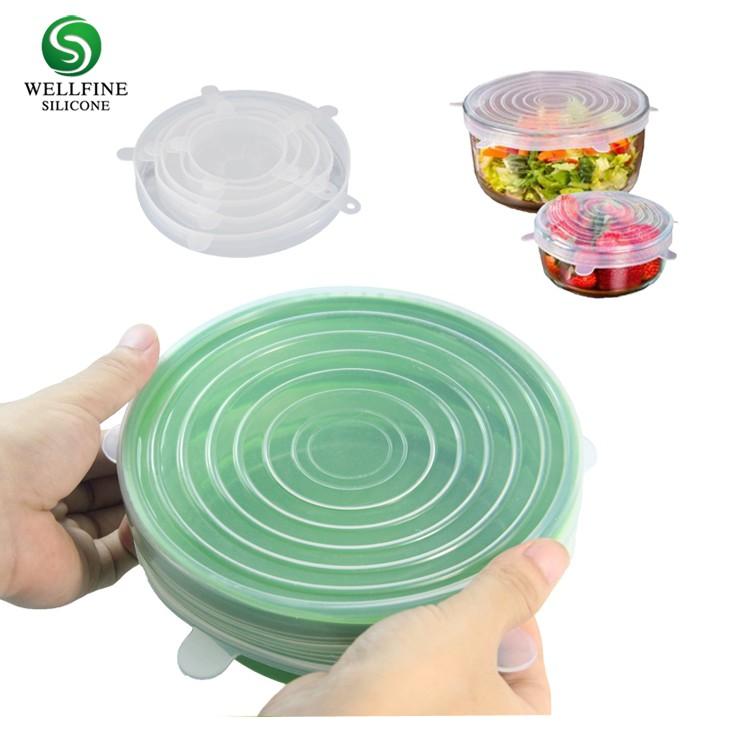 PVN11637 Set 6 nắp đậy thức ăn bằng silicon T2