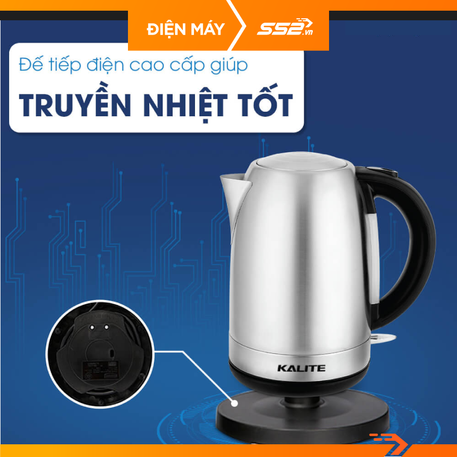 Bình siêu tốc Kalite KL 301 dung tích 1,7L đun siêu tốc 3 phút, tự ngắt điện an toàn- Hàng chính hãng