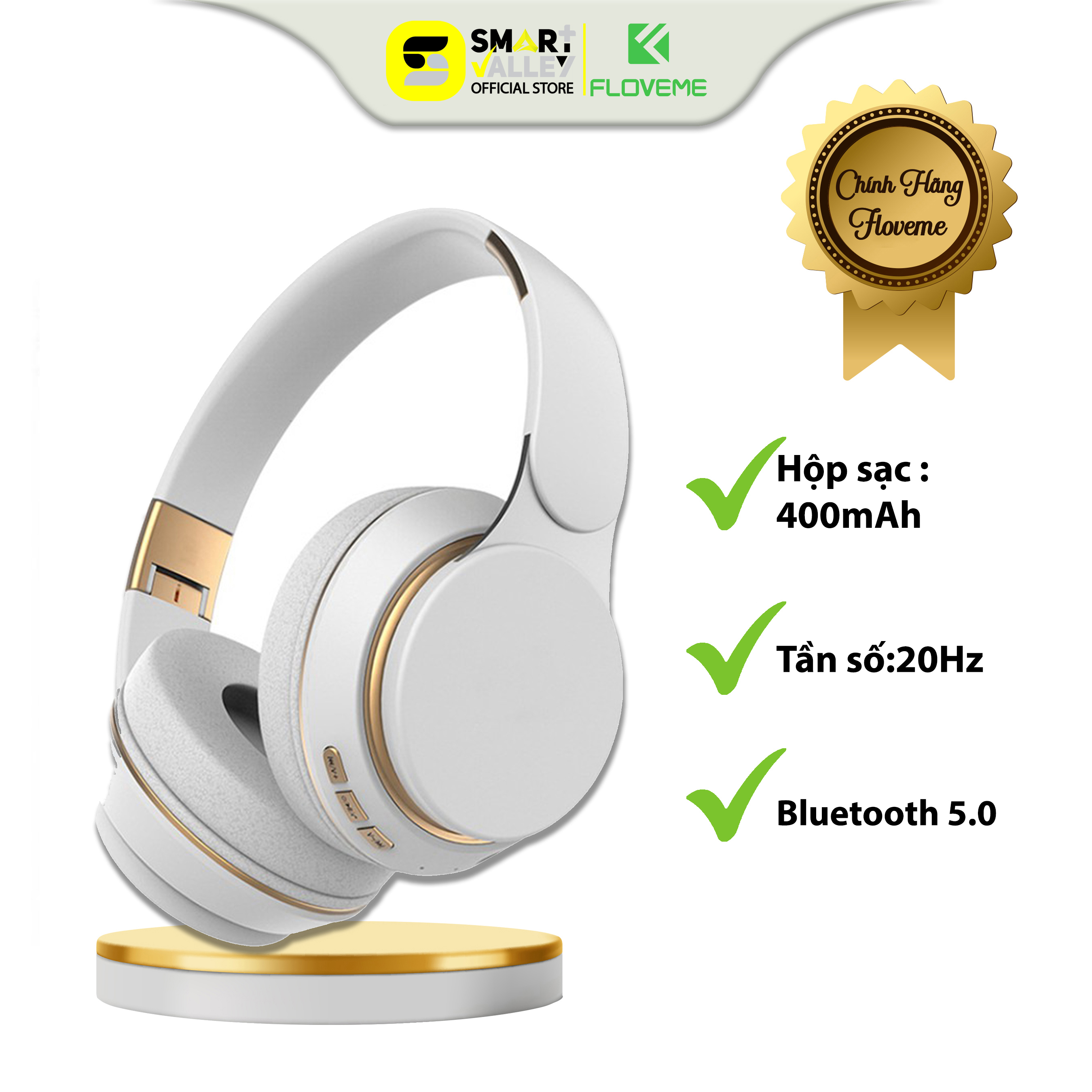 Tai nghe Floveme chụp tai Bluetooth FLOVEME B07 - Màu sắc trẻ trung nhiều lựa chọn- Công nghệ kết nối Bluetooth 5.0 - Micro chất lượng HD - Hàng chính hãng