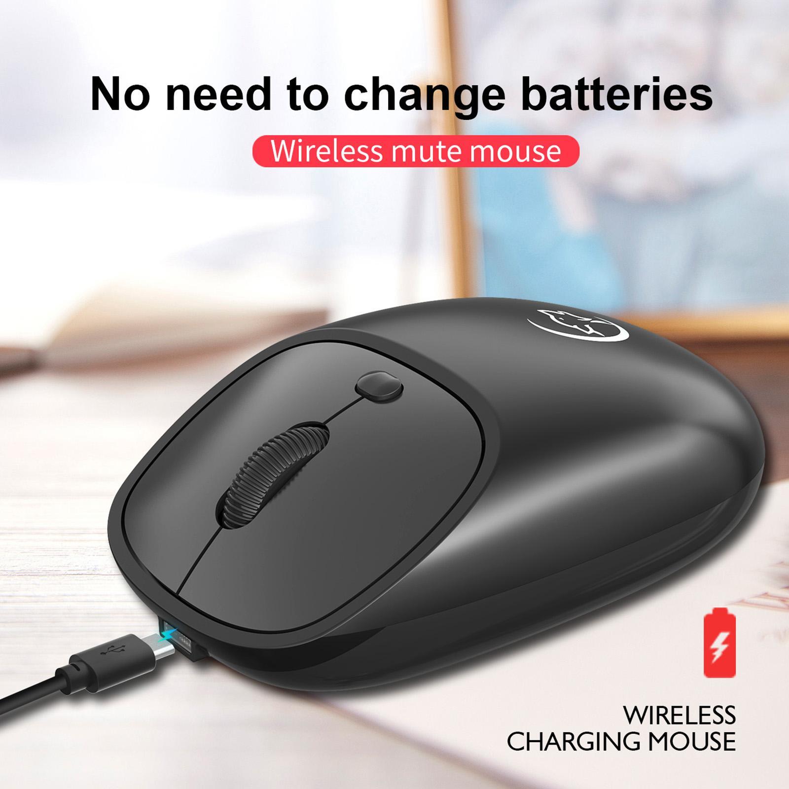 2.4G Wireless Gaming Mouse Ergonomic Rechargeable Mice+USB Receiver