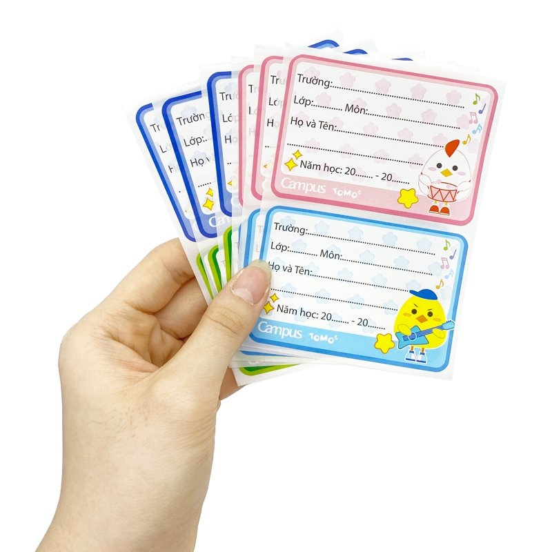 Nhãn vở Campus TOMO NT-TOM12 - 12 cái/tập