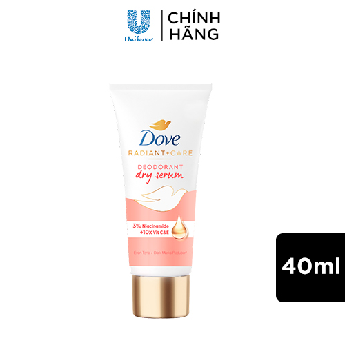 Combo 2 Kem ngăn mùi tinh chất serum vùng cánh cao cấp Dove dành cho nữ với 3% Niacinamide giúp dưỡng da sáng mịn đều màu và mờ thâm thu nhỏ lỗ chân lông 40ml