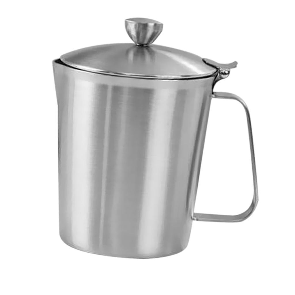 Stainless Steel Creative Coffee Tea Mug Cup with Lid and Graduation 500ml