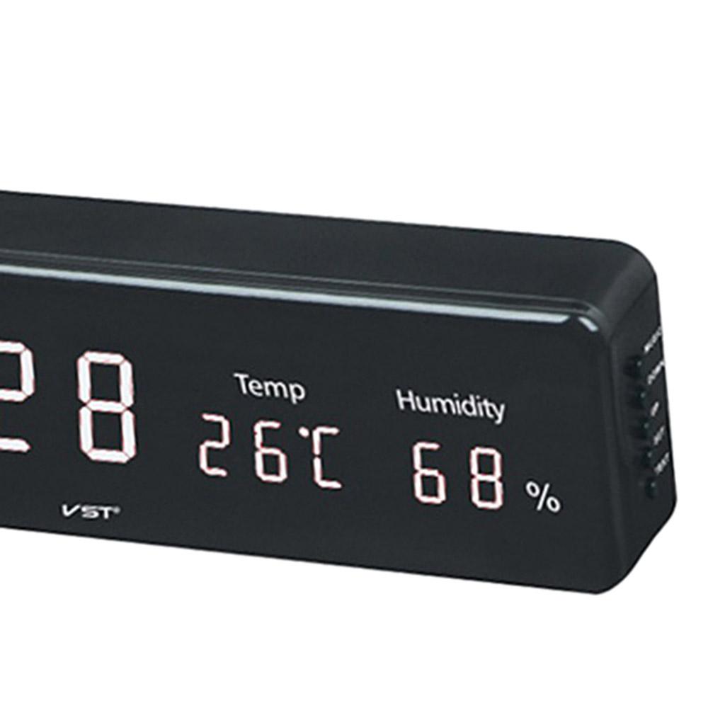 Led Digital Alarm Clock Temperature Humidity Display Clock