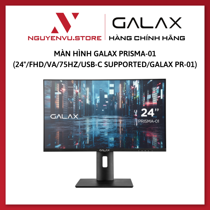 Màn Hình Galax Prisma-01 (24&quot;/FHD/VA/75Hz/USB-C Supported/Galax PR-01) - Hàng Chính Hãng