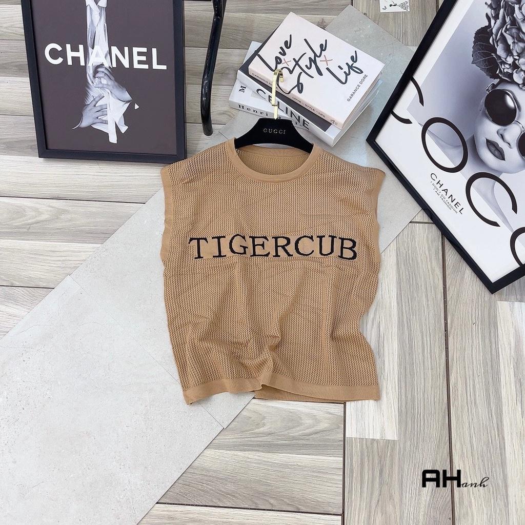 Áo Sát Nách Lưới Thêu Chữ Tiger