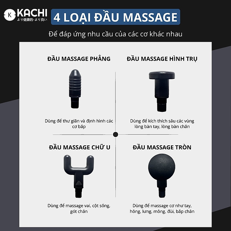 Máy Massage Trị Liệu Cầm Tay Không Dây KẠCHI MK340 24W  Giúp Giảm Đau Nhức Giảm Căng Cơ - Hỗ Trợ Mát Xa Chuyên Sâu, Giảm Đau Cơ, Cứng Khớp