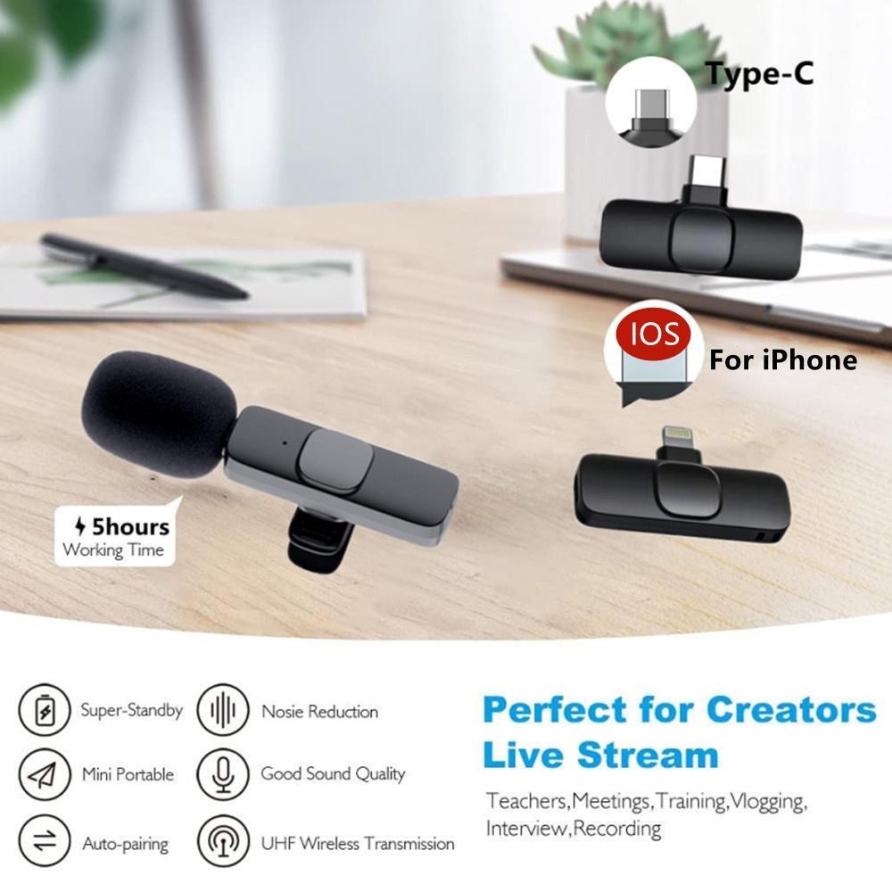 Micro Không Dây Có Kẹp Gắn Cổ Áo Tiện Dụng Và Bền for Ios Android Phone