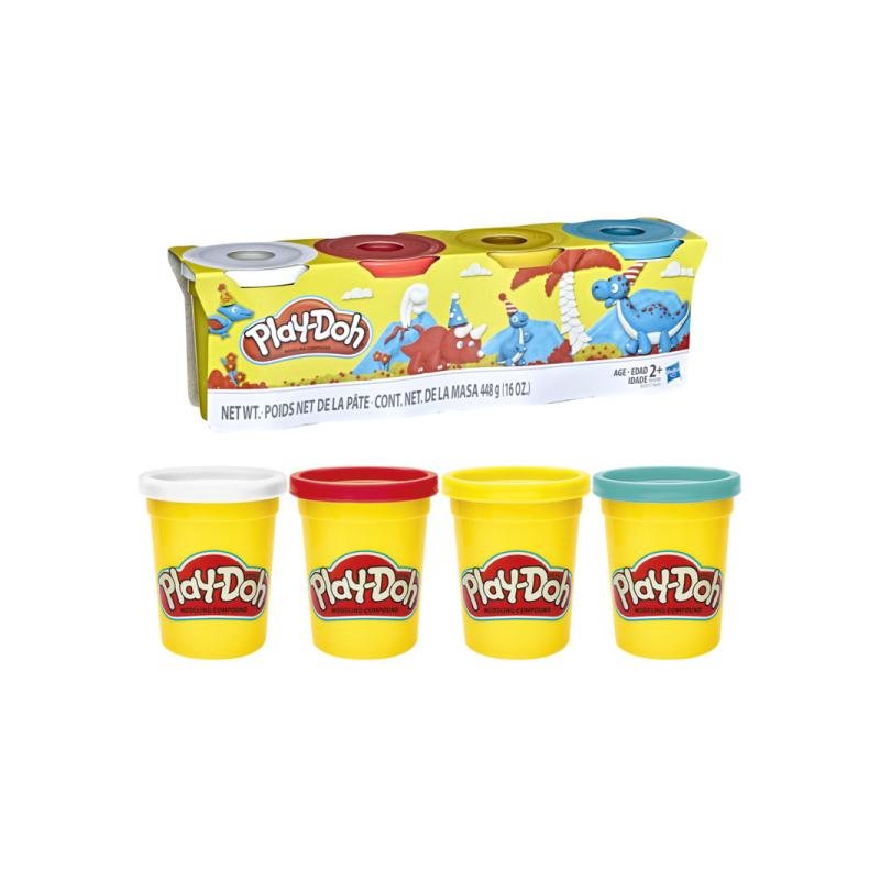 Đồ Chơi PLAYDOH Combo Khuôn Tạo Hình Cơ Bản Và Bột Nặn 4 Màu Mini CBE8534/E8530-23241