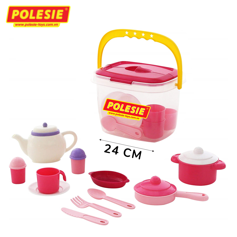 Bộ đồ chơi phụ kiện nhà bếp Nasten’ka cho 4 người (29 mảnh) – Polesie Toys