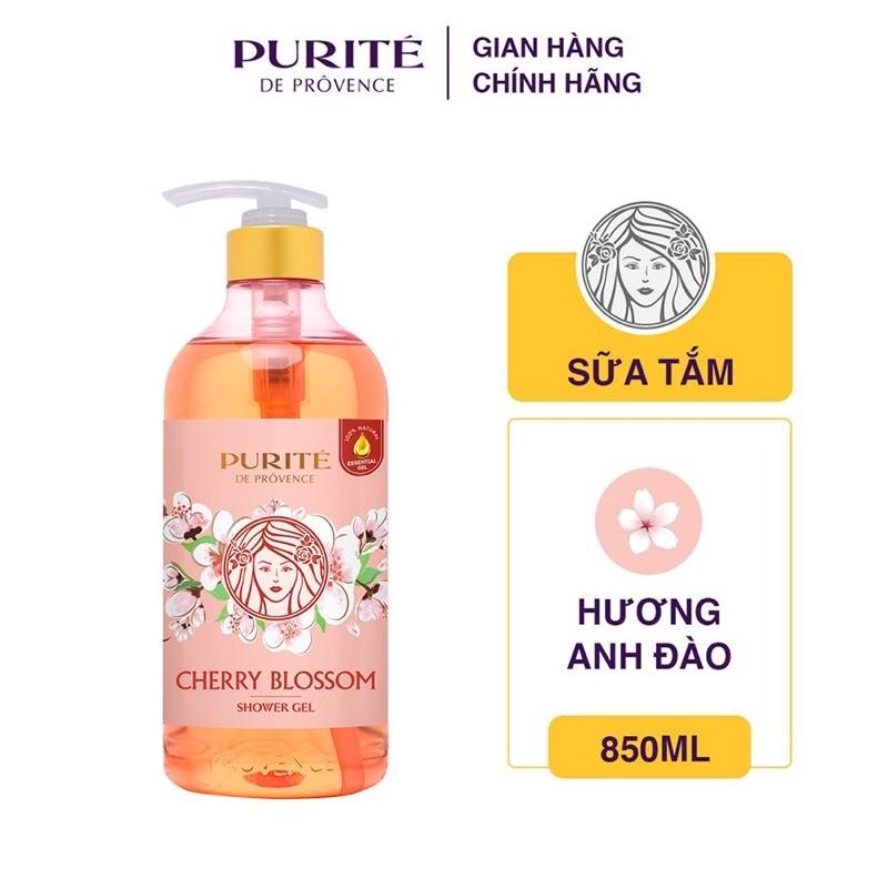 Sữa Tắm Purite hương nước hoa Anh Đào, Hoa Hồng 850ml