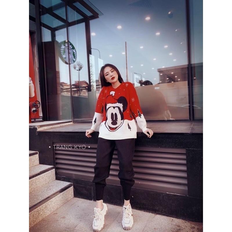 Áo len Noel bông tuyết, tuần lộc QC dày dặn mặc Giáng Sinh