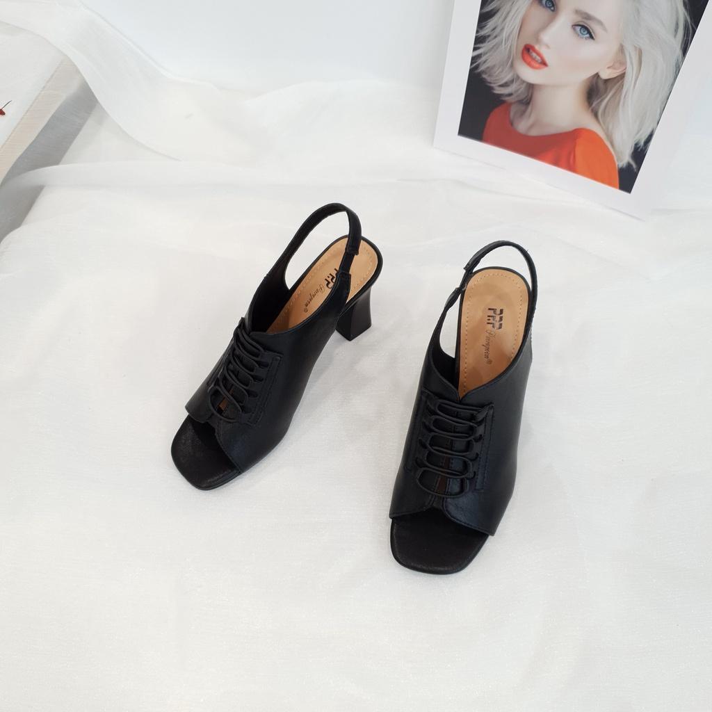 Giày sandal cao gót nữ B SHOES đế vuông 7p, sandal quai mảnh, đi tiệc, đi làm, đi chơi SD7111