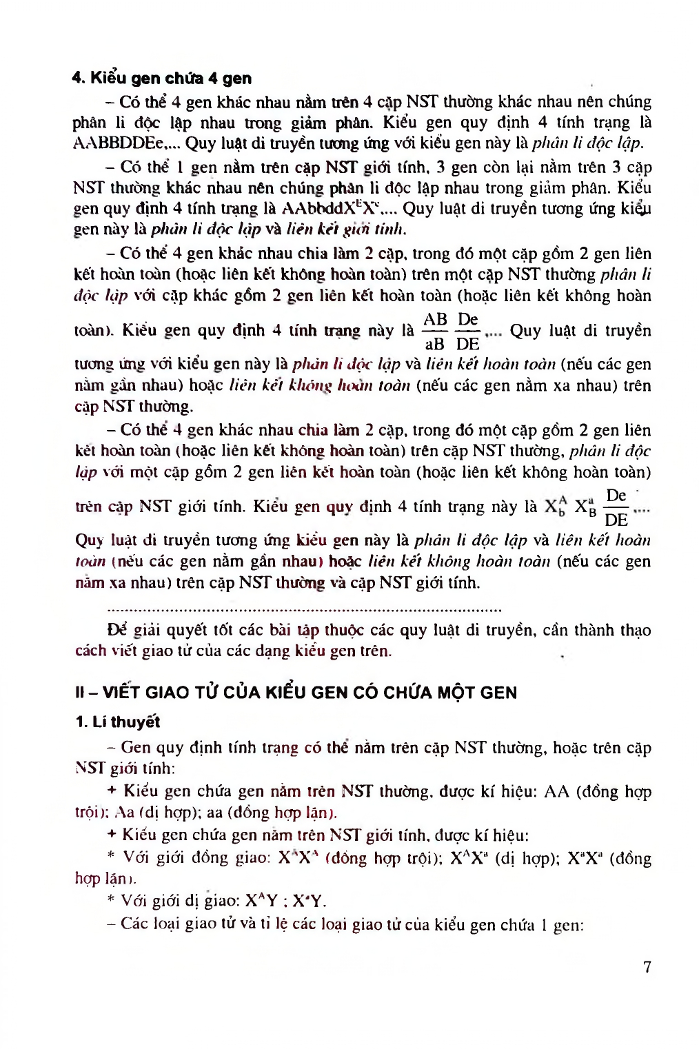 Hướng dẫn giải bài tập tự luận môn Sinh học - Phần:  Các quy luật di truyền