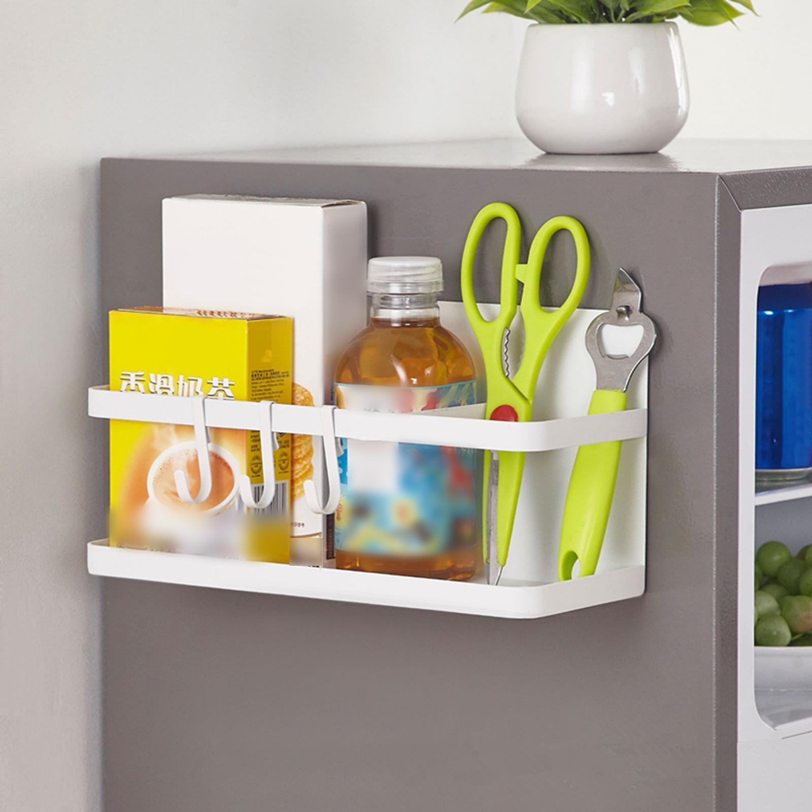 Magnetic Spice Rack Organizer Single Tier Kitchen Storage Space Saving