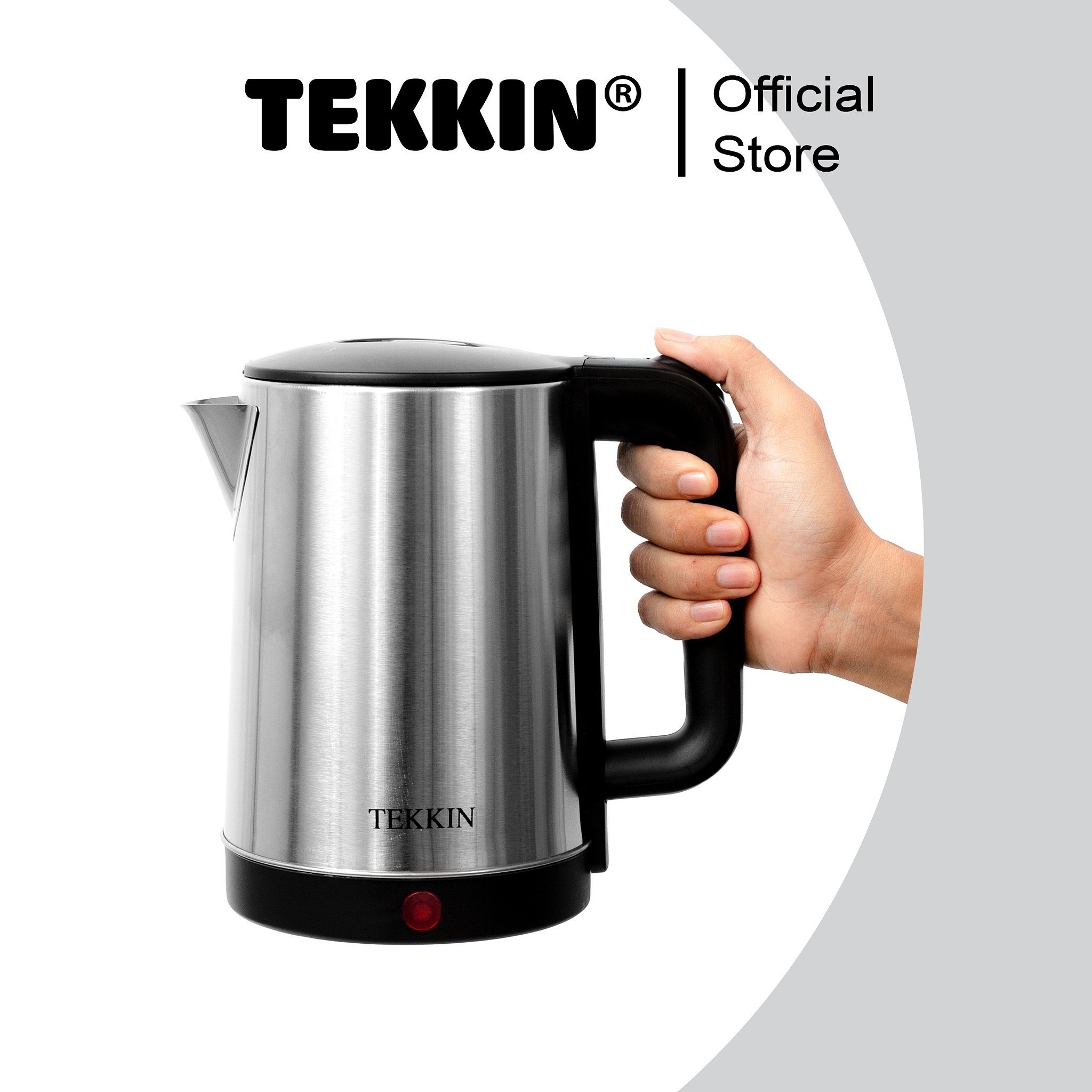 Ấm siêu tốc inox tự ngắt TEKKIN TI-2848 dung tích lớn 2.3L (dung tích sử dụng 1.8L) 1500W bảo hành 12 tháng - hàng nhập khẩu