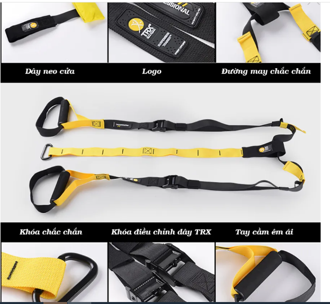 Bộ dây tập thể lực TRX P1 SUSPENSION thiết kế nhỏ gọn, chắc chắn và hỗ trợ tập Gym tại nhà hiệu quả.