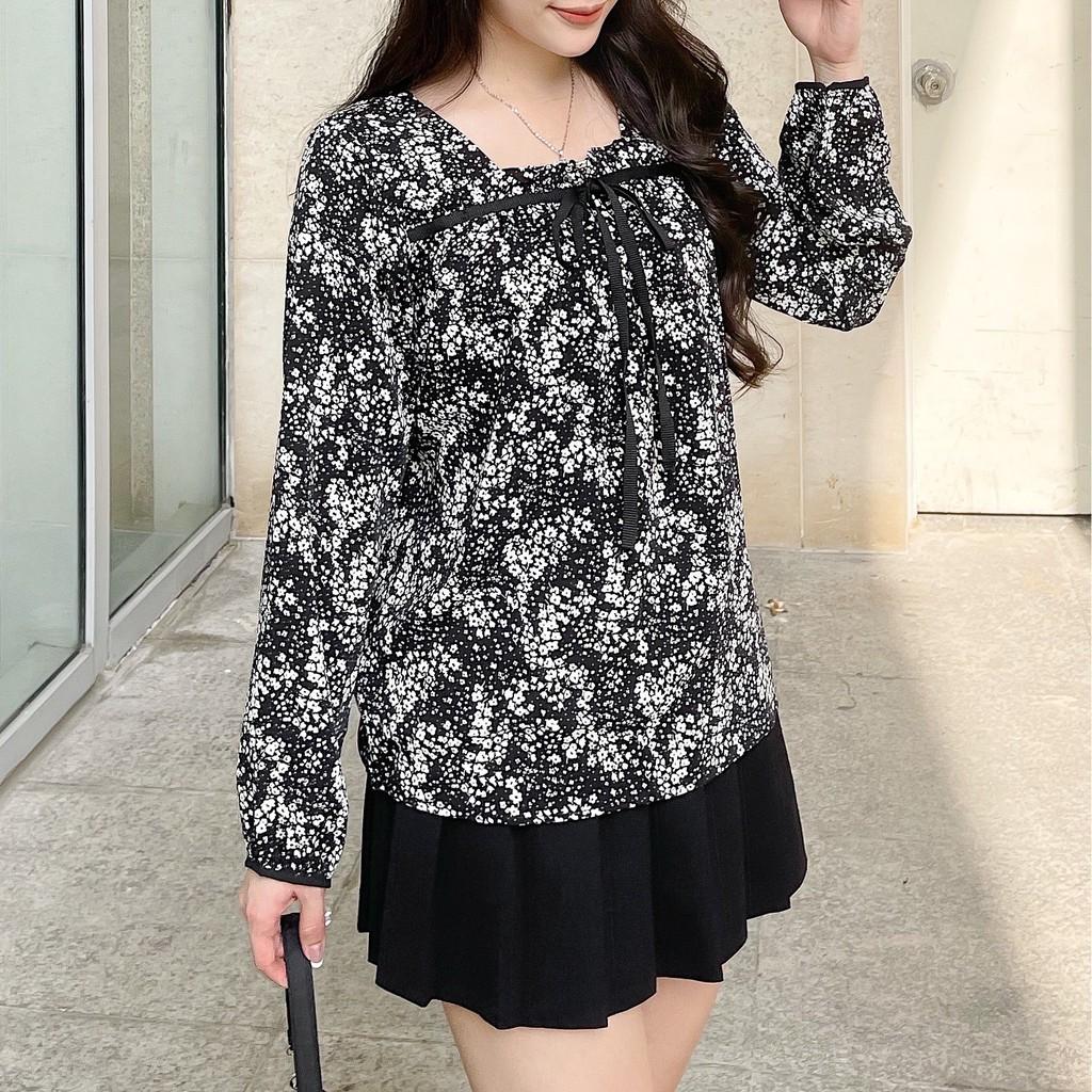 ÁO SƠ MI NỮ CỔ VUÔNG RUY BĂNG