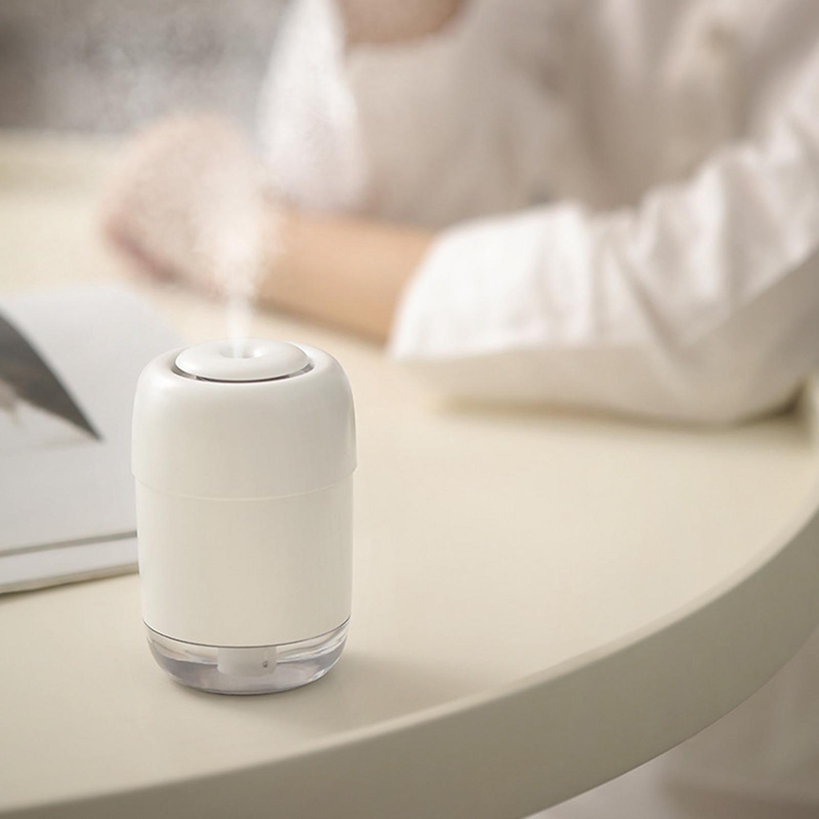 Portable Mini Humidifier Personal USB Desktop Cool Mist Humidifier W/ Lights