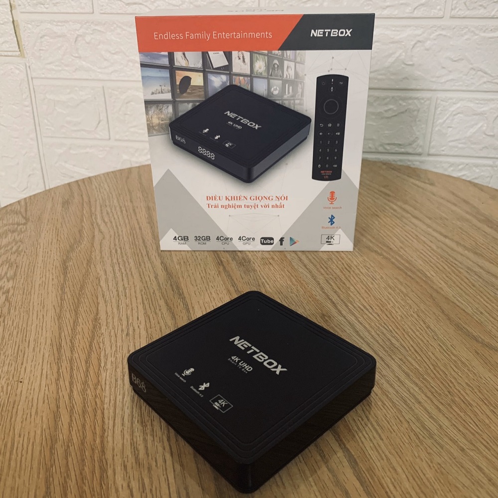 Mua Android TV Box NETBOX B68 Có Điều khiển giọng nói Ram 4G/ Rom 32G -  Hàng Chính Hãng