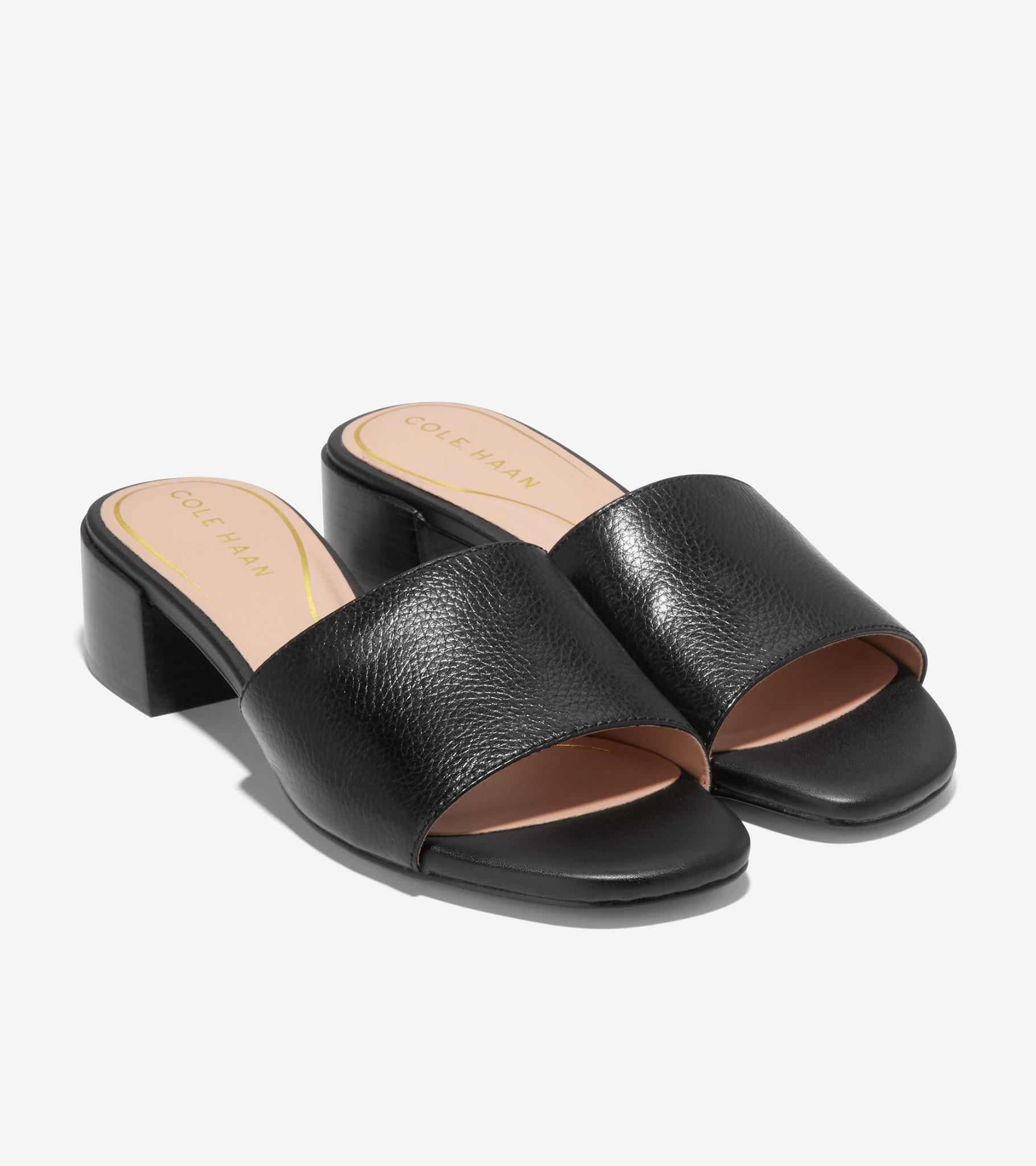 GIÀY CAO GÓT COLE HAAN NỮ CALLI S.BAND BLK HEEL SDL 40MM W26941 231