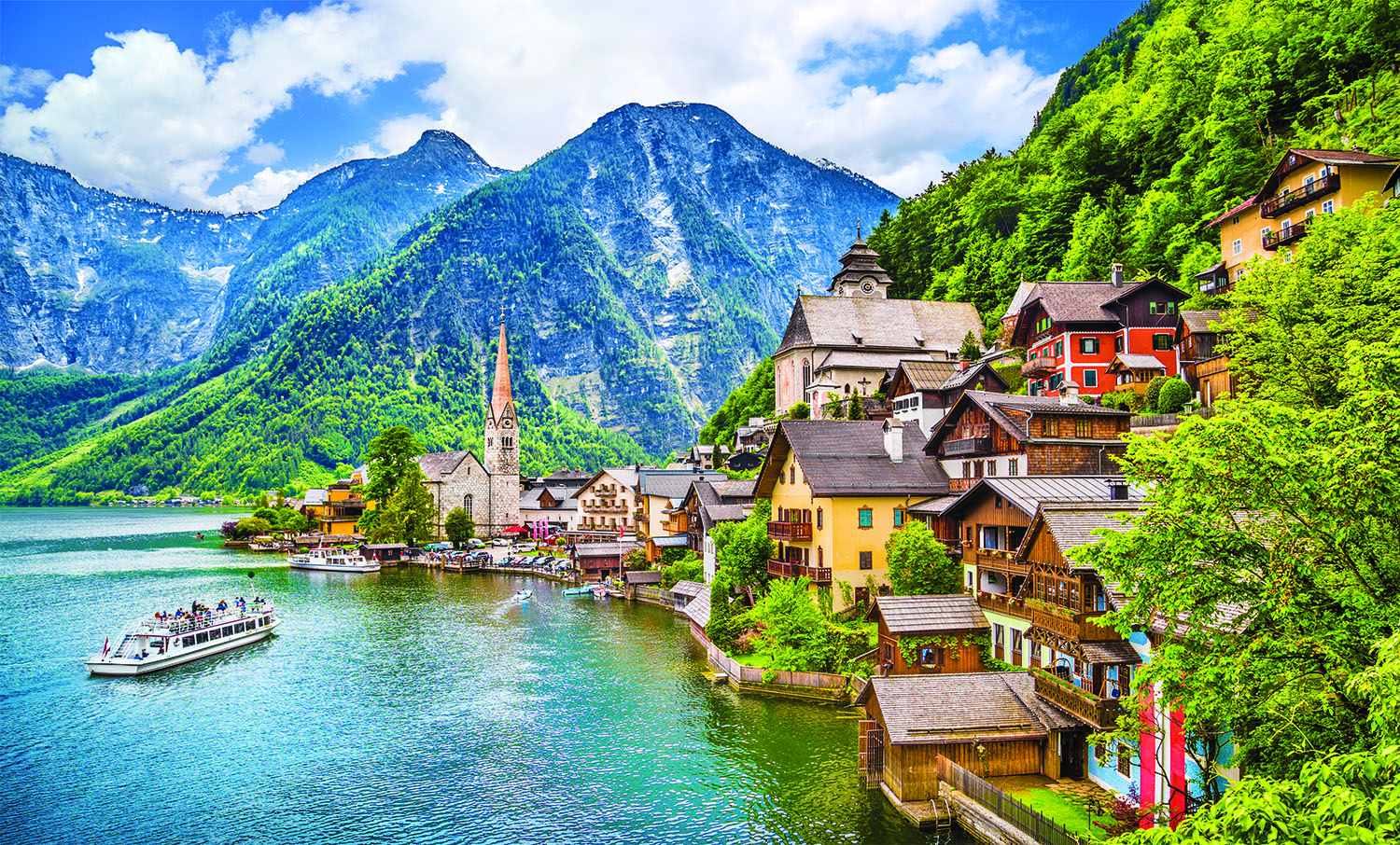 Bộ tranh xếp hình cao cấp 1500 mảnh ghép (60x100cm) – Hallstatt, Austria