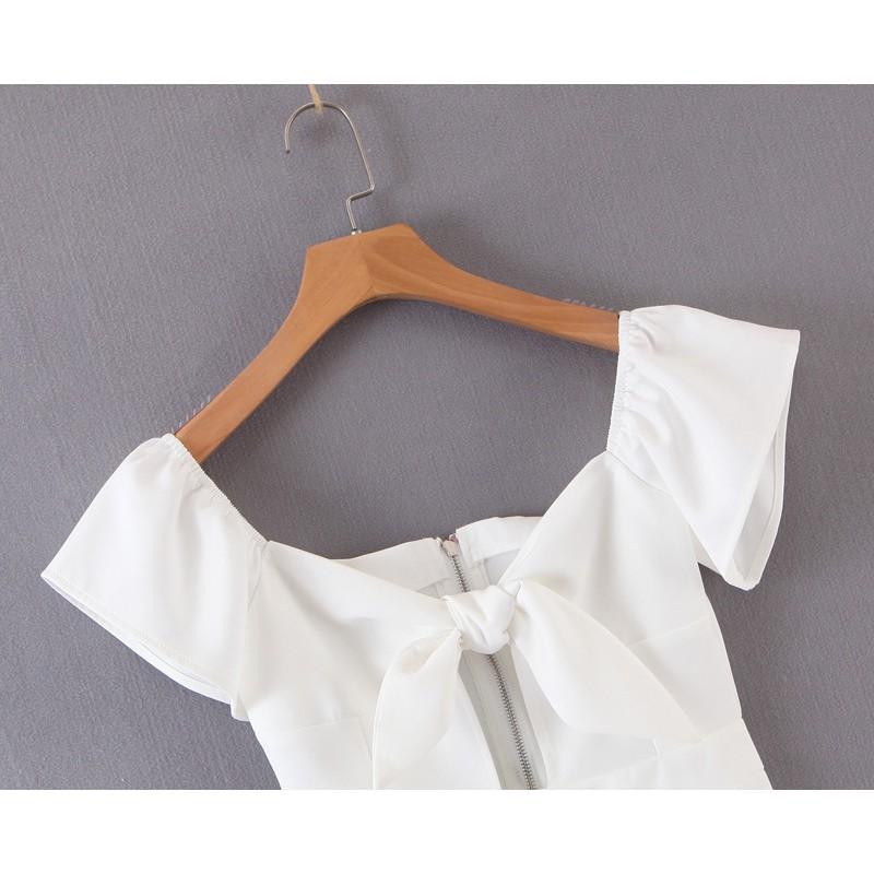 Váy cho mẹ chất cotton co dãn mềm _ Trắng khoá