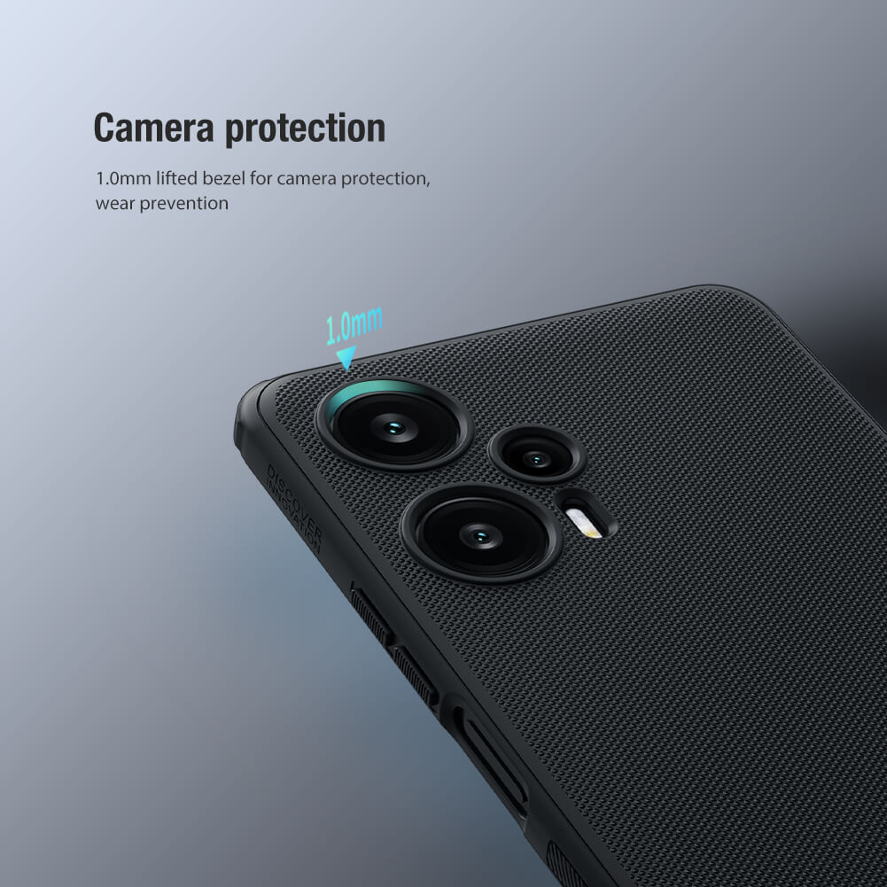 Ốp lưng cho Xiaomi Redmi Note 12 Turbo Nillkin Nhựa Sần lưng PC cứng, viền TPU chống sốc Hàng nhập khẩu