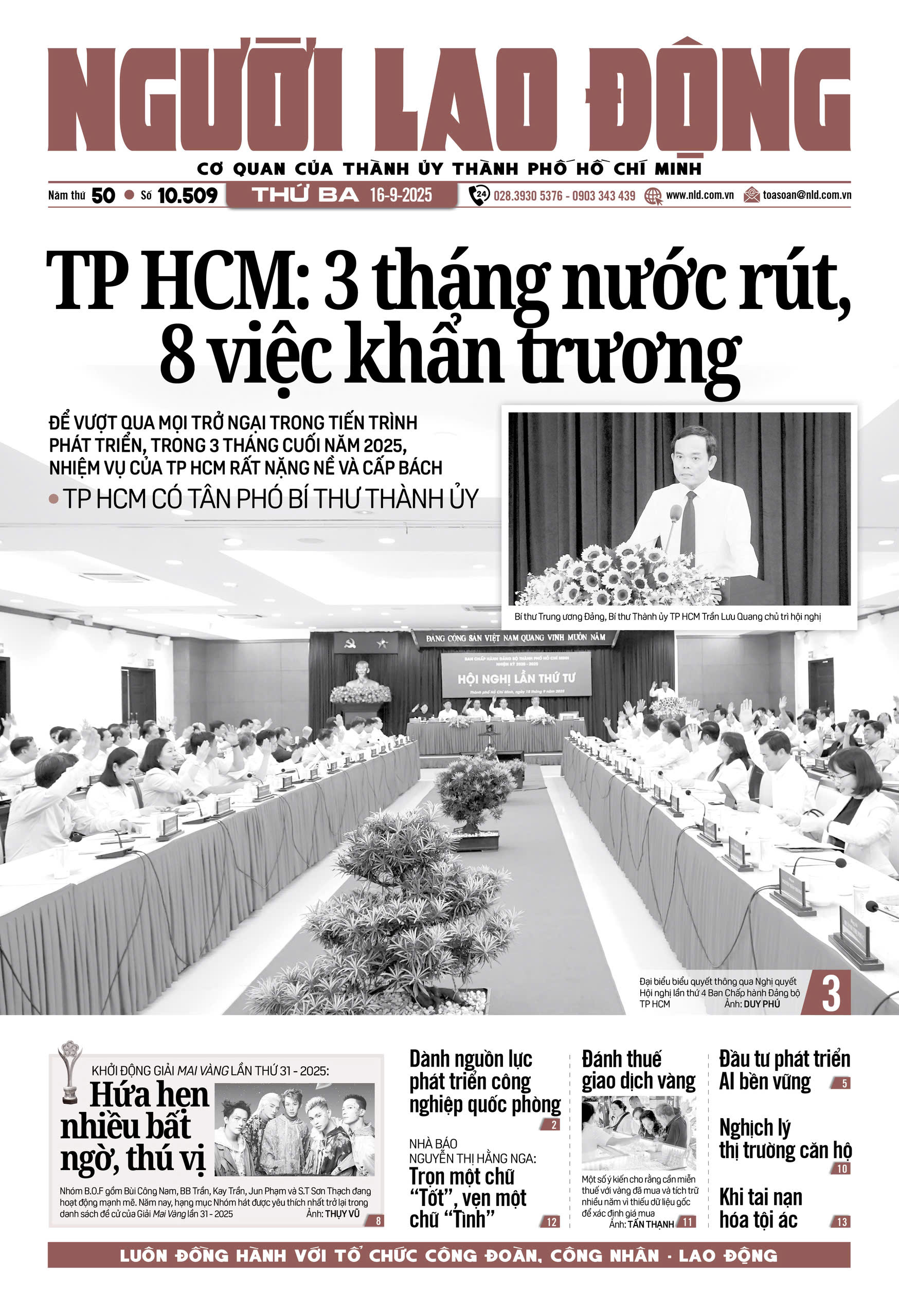 Nhật báo Người Lao Động từ ngày 15-09-2025 đến 21-09-2025