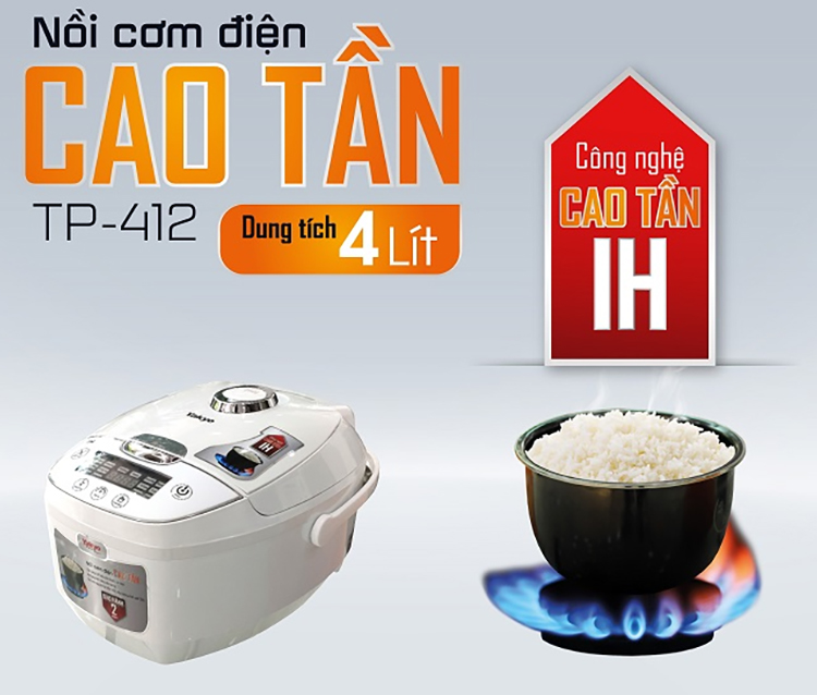 Nồi Cơm Điện Cao Tần IH Yakyo TP-412 (4.0 Lít) - Hàng Chính Hãng