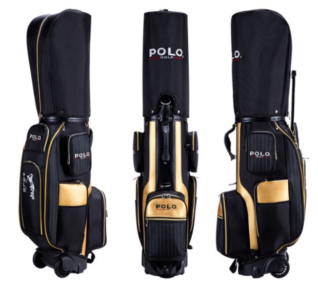 Túi Gậy Golf PôLô, Đựng Được 14 - 16 Gậy, Chất Liệu Vải Dù, Kháng Nước Tốt, Độ Bền Cao, Có Bánh Xe, Tay Kéo Chắc Chắn