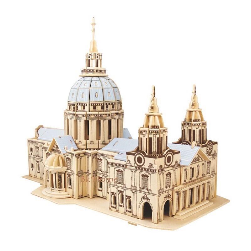 Đồ chơi Lắp ráp 3D gỗ - Mô Hình kiến trúc Nhà Thờ Thánh Paul's