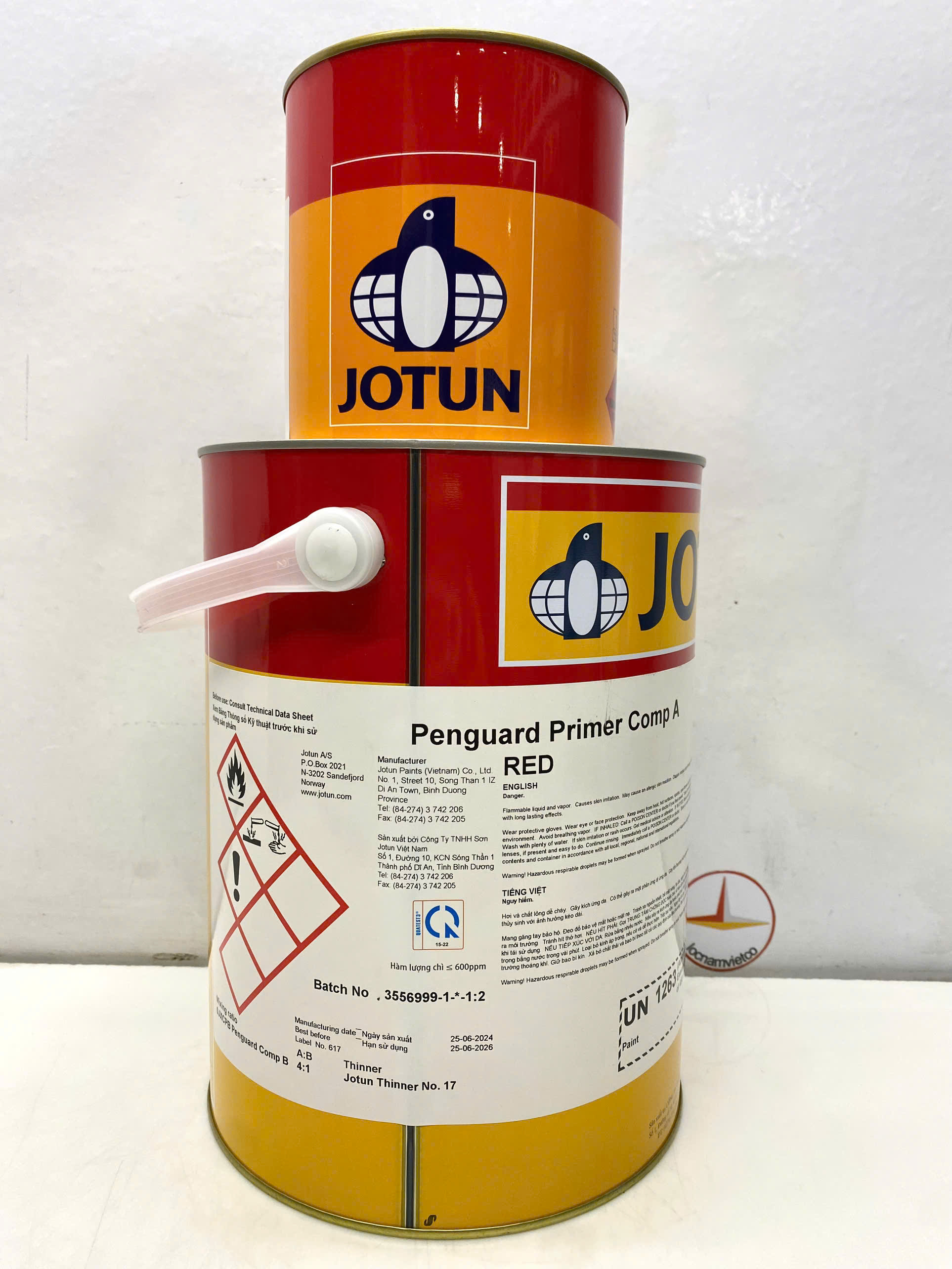 Sơn lót Epoxy Jotun Penguard Primer màu đỏ 5L/bộ