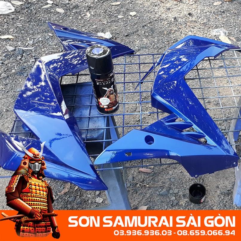 Sơn SAMURAI KUROBUSHI Y3973* màu xanh GP chính hãng dành cho xe máy