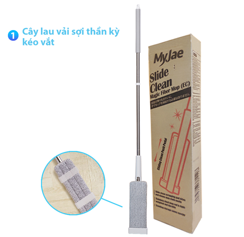 Bông Lau Thay Thế MyJae Đài Loan Sợi Fiber Cho Cây Lau Nhà Tự Vắt Kháng Khuẩn Và Cây Lau Nhà Phun Sương 33.5cm x 10.5cm