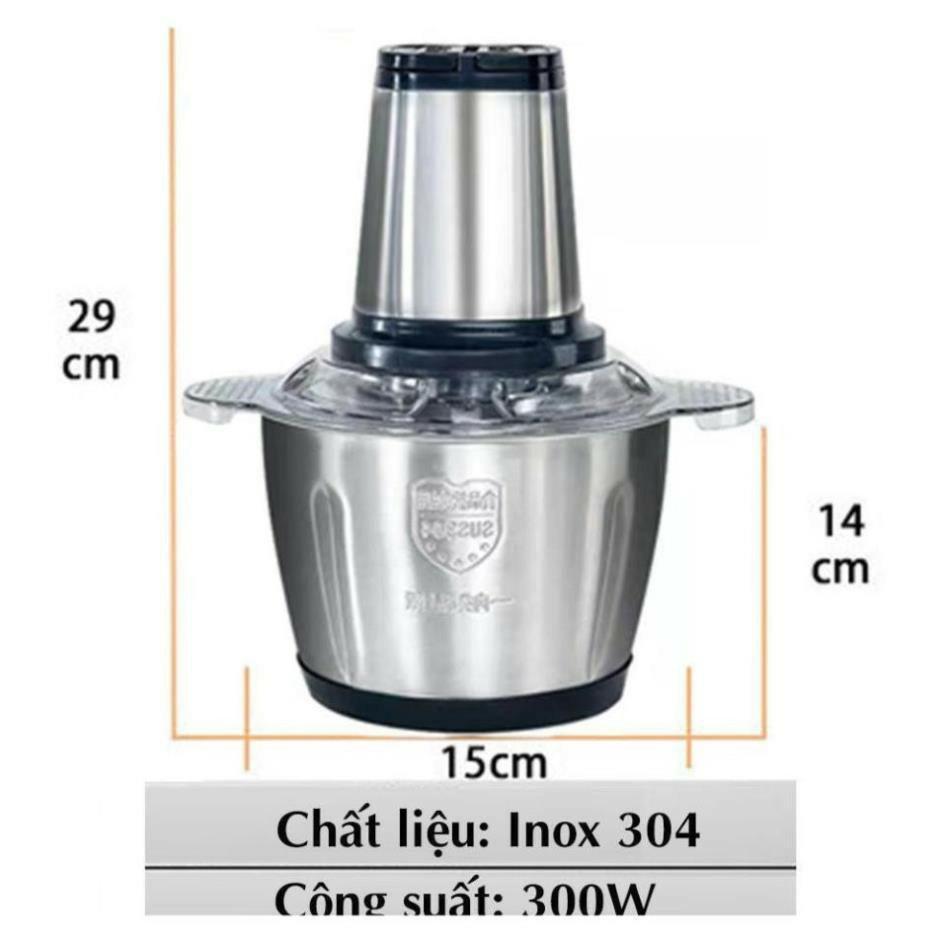 Máy Xay Thịt - Xay Sinh Tố Đa Năng Cối Inox 304, Công Suất Lớn Xay Thịt, Xay Tỏi Ớt, Xay Rau - Hàng Chất Lượng