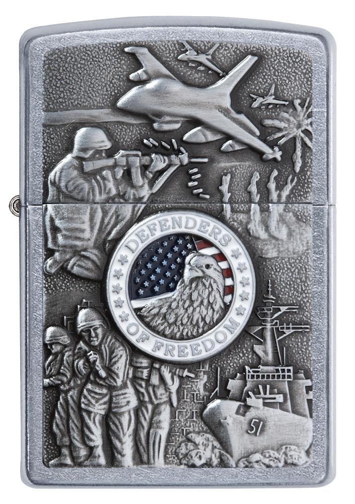 Bật Lửa Zippo Joined Forces Emblem Street Chrome 24457