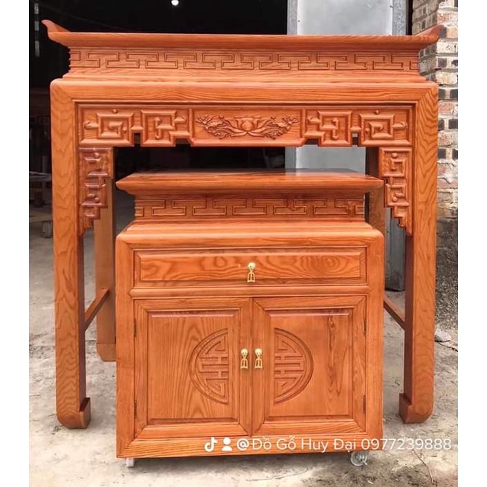 Bộ bàn thờ gỗ hương 107cm