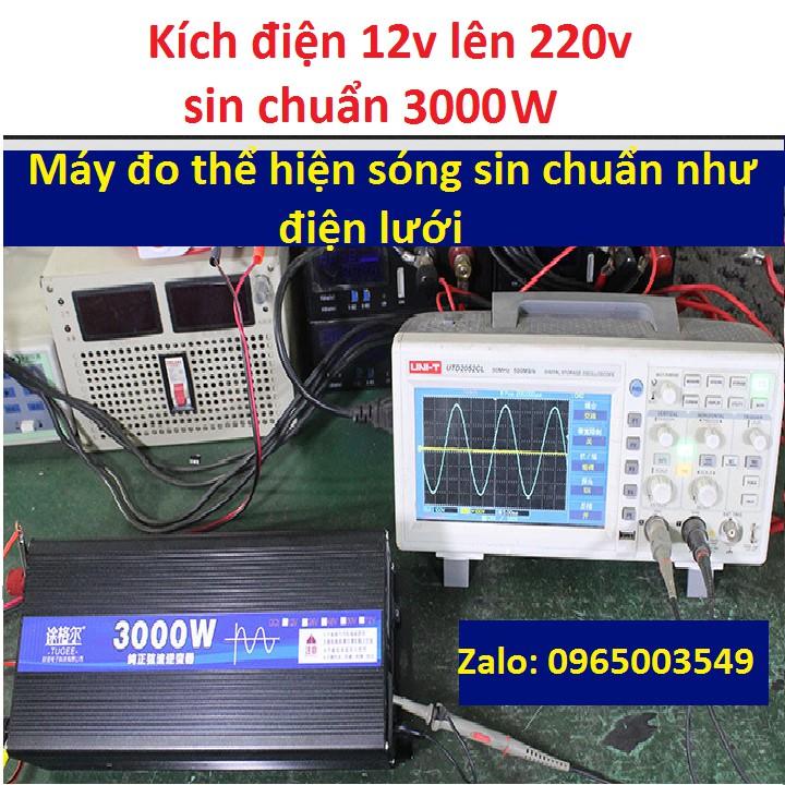 KÍCH ĐIỆN SINE CHUẨN 1600W - Đổi nguồn DC 12V lên 220V công suất 3000W sin chuẩn