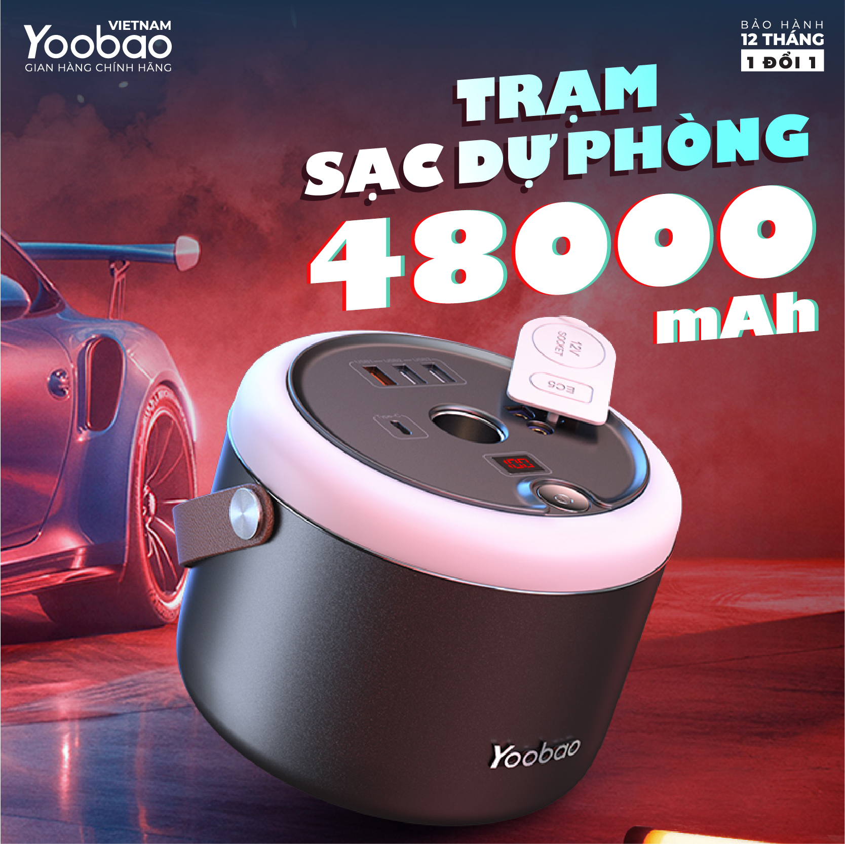 Pin sạc dự phòng 48000mAh Yoobao 150C hỗ trợ sạc nhanh PD3.0 - Hàng chính hãng