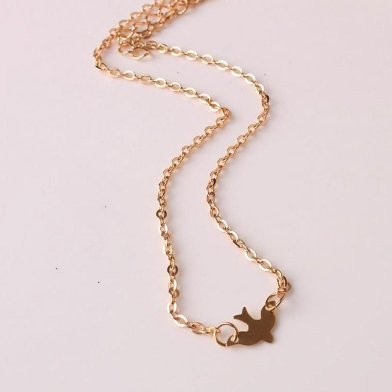Dây chuyền kim loại mạ vàng mặt chim bồ câu