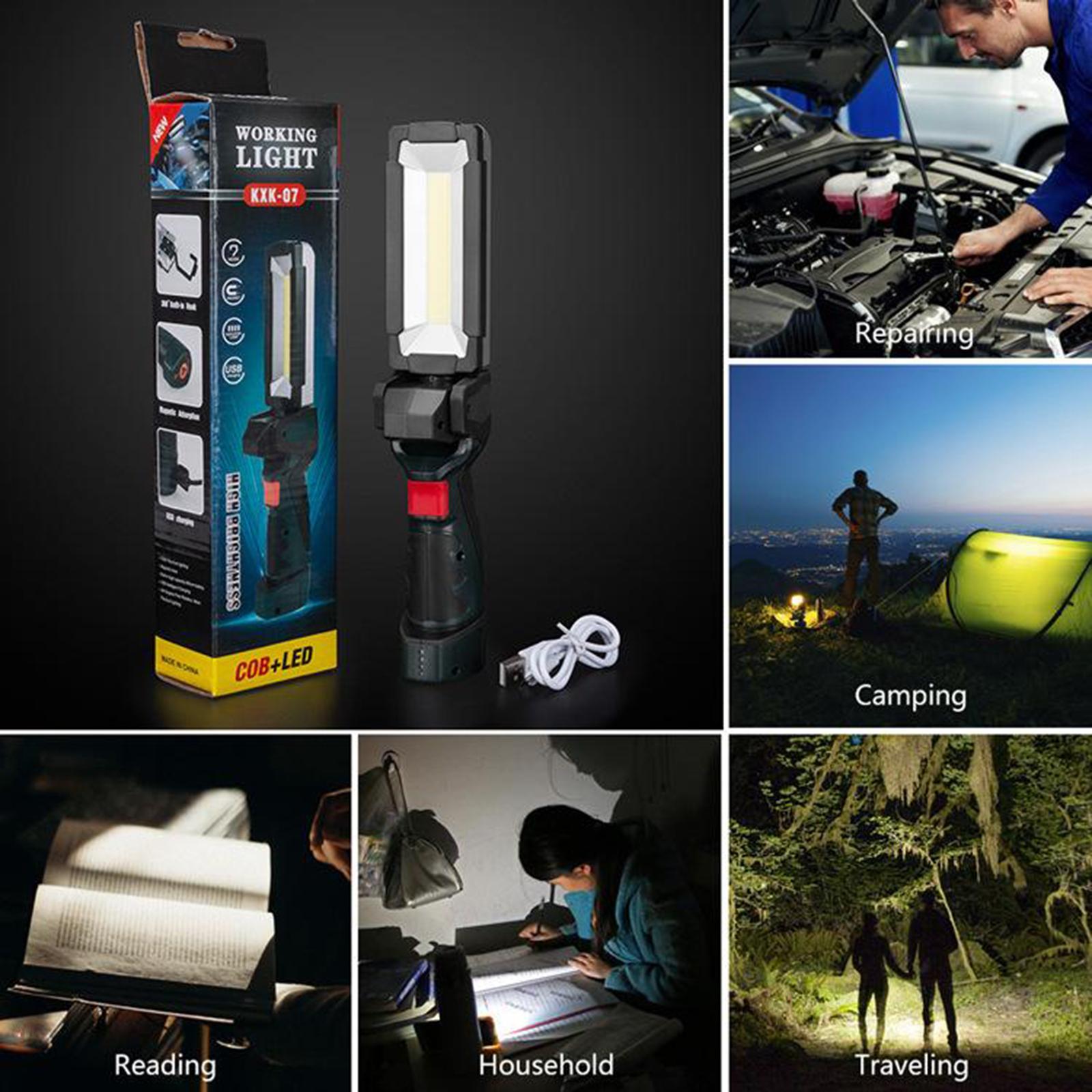 Home Rotating Base Emergency COB LED Work Light Lamp