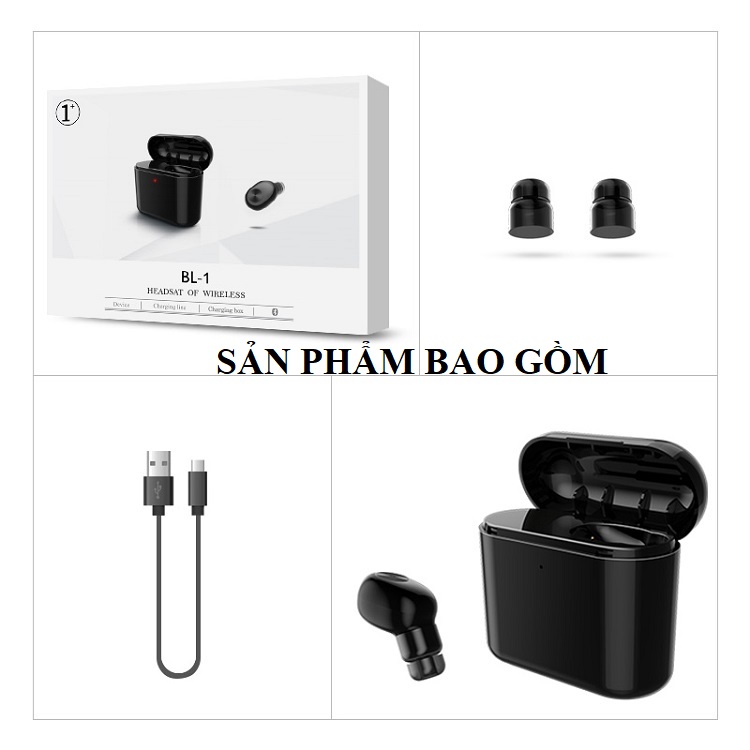 Tai Nghe Bluetooth Mini BL-01 Kèm Hộp Sạc