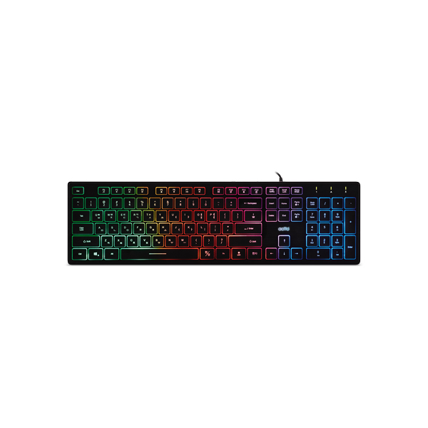 Bàn phím có dây dùng chơi game thể hiên đèn LED 7 màu - LED Keyboard Actto KBD-42 - Hàng chính hãng