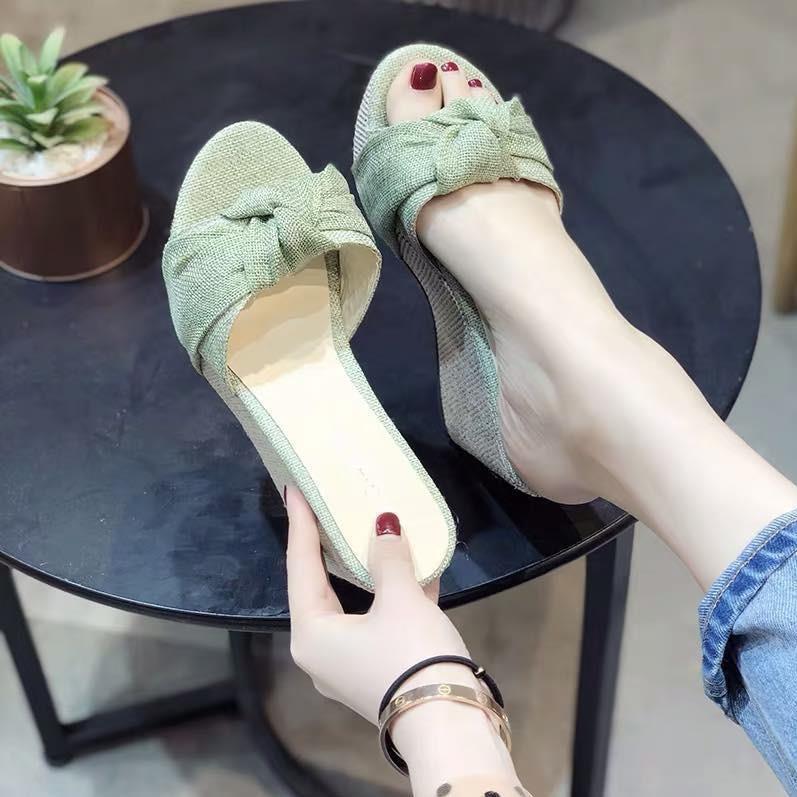 Dép đế xuồng nơ