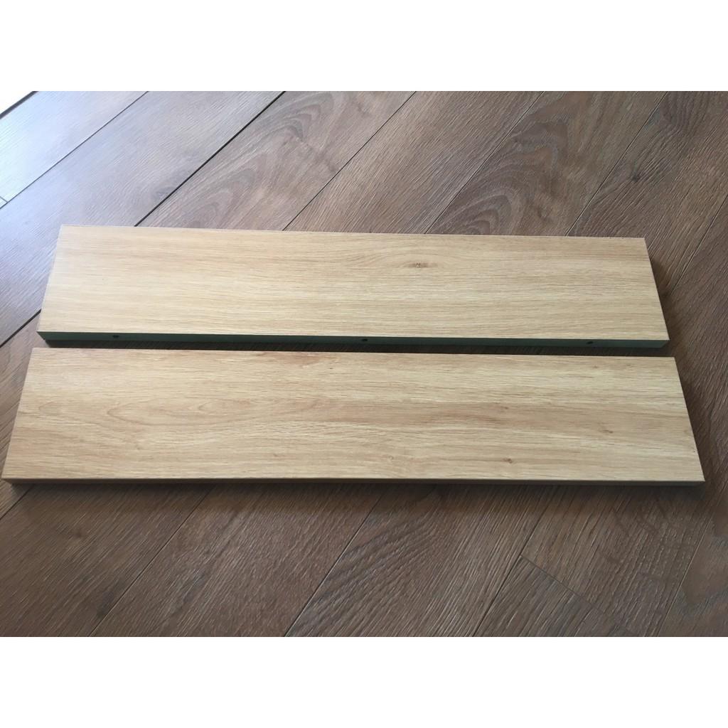 Combo 2 thanh Kệ gỗ treo tường kích thước 600x150mm, kèm phụ kiện lắp ráp