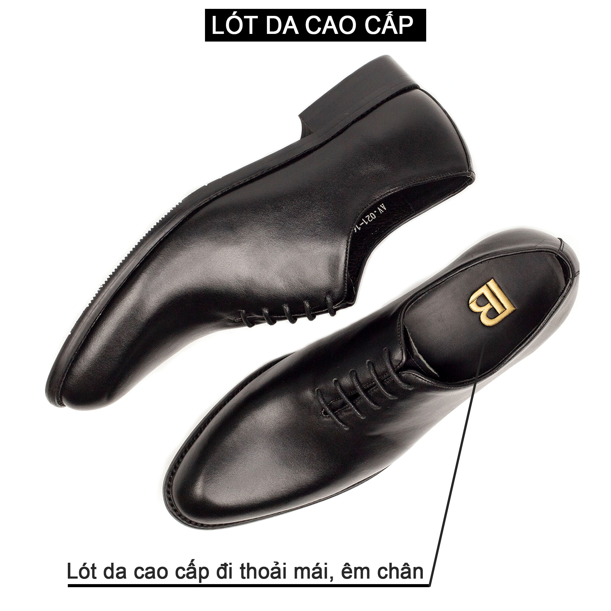 Giày da nam, giày oxford công sở Bụi Leather G102 - Da bò Nappa cao cấp - Bảo hành 12 tháng