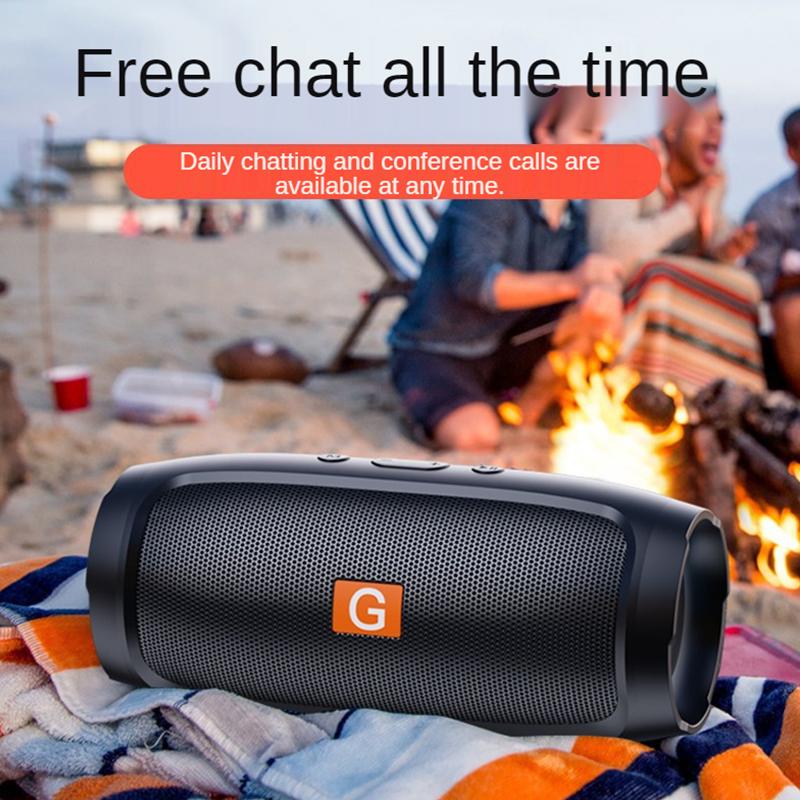 Loa siêu trầm chống nước Loa di động Bluetooth không dây Loa bao quanh Thẻ TF Hộp âm thanh Đài phát thanh AUX FM Ổ đĩa flash USB TWS Màu sắc: Loại 1 Màu đỏ