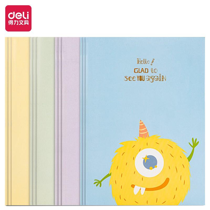 Sổ ghi chép khâu gáy nhiều hình quái vật nhỏ đáng yêu Monster 60 trang 70gsm Deli - 1 quyển - Phù hợp làm sổ kế hoach planner, viết nhật kí, sử dụng như tập vở học sinh - Size A5 nhiều màu sắc - FA560-N03